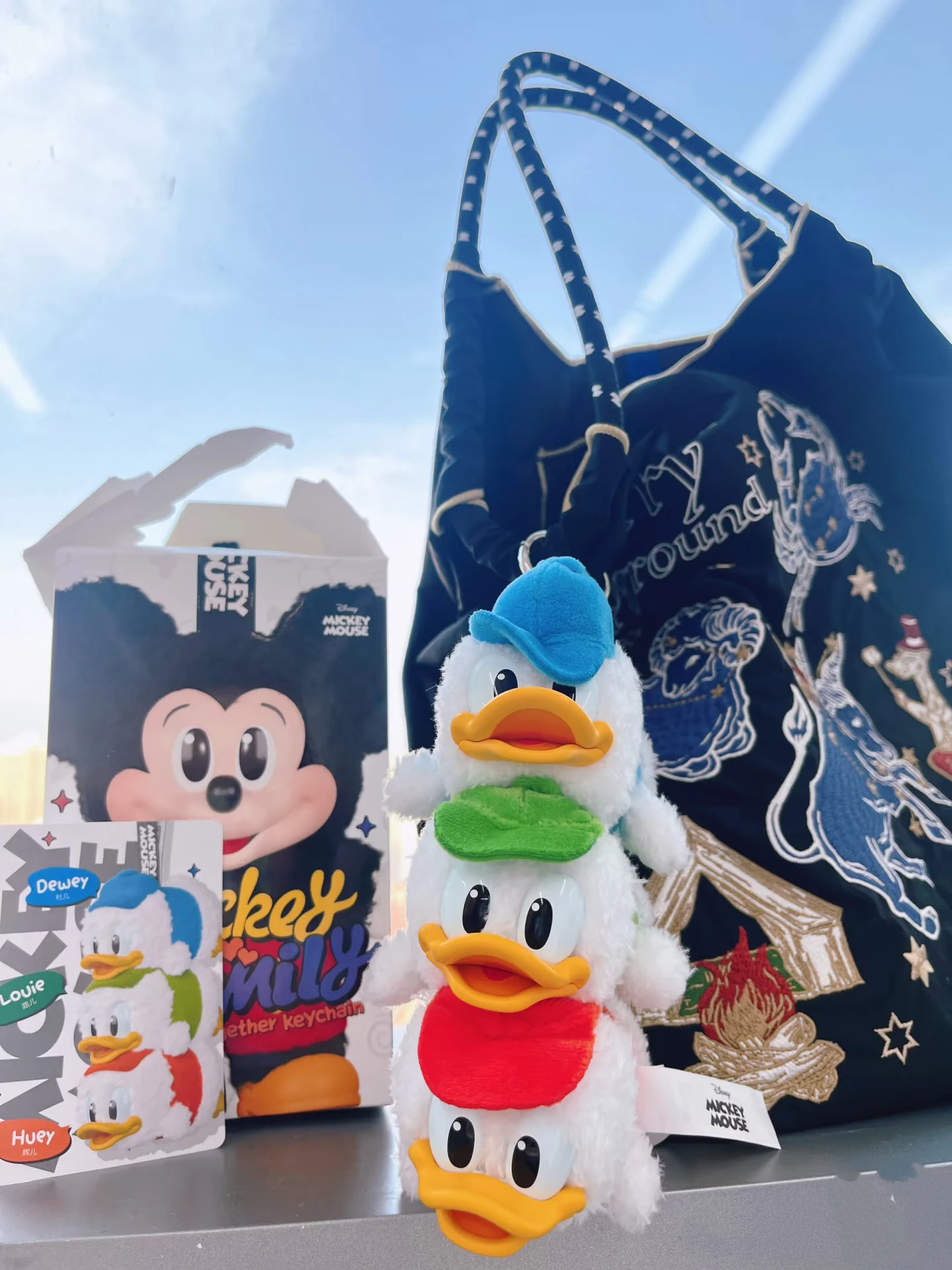Original POPMART Mickey Family Keychain Series Collectible