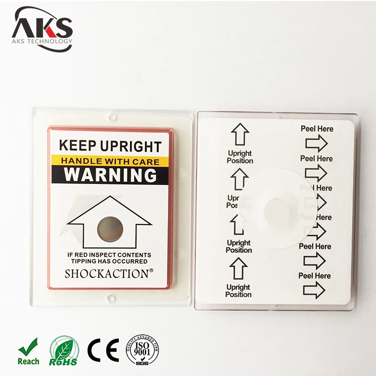 Tilt Indicator Label Single Angle Logistics Leaning Label