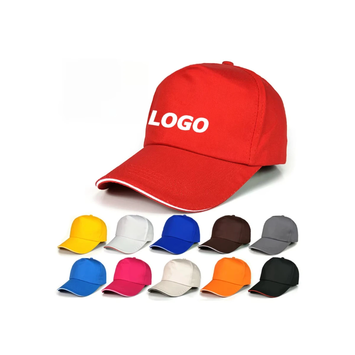 Adjustable Polyester Trucker Cap Men Custom Embroidered Logo Baseball Cap Curved Brim Buckle Closure Sport Promotional Hats preview 2