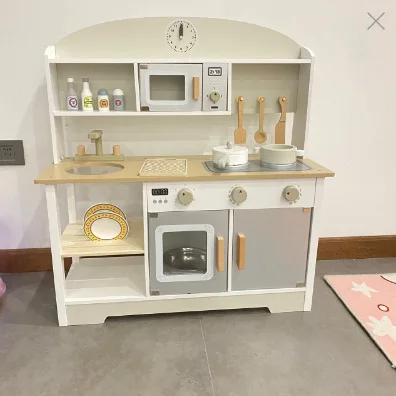 Оптовая продажа, Детская имитация кухни, деревянный игровой домик, Кухонные деревянные аксессуары, ролевая игрушка для детей