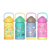 Double Wall Kids Sport Water Bottle 12oz Hot Cold Insulated Stainless Steel Bottles Vacuum Insulated Flask For Children