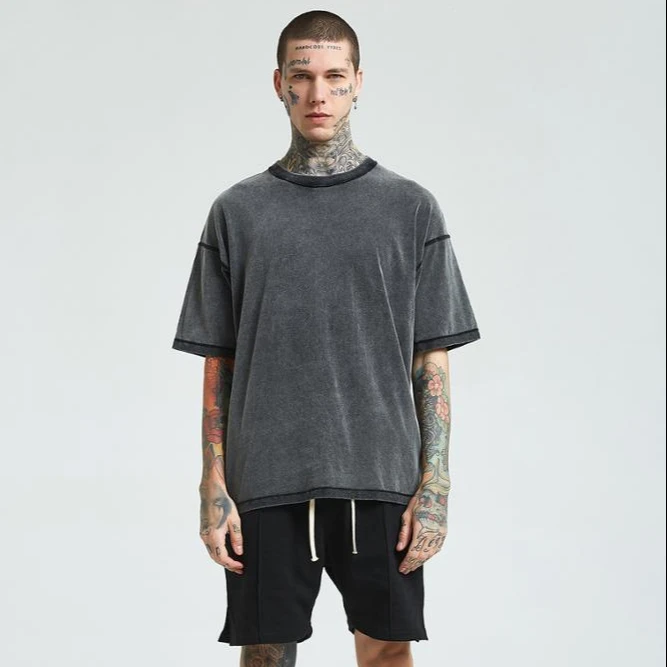Custom T Shirt Printing Men Blank Plain 