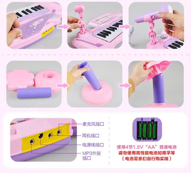 Qiaodou música eletrônica quadro brinquedos de madeira coloridos Mini Piano  Infantil para crianças - China Órgão eletrônico e Piano Eletrônico preço