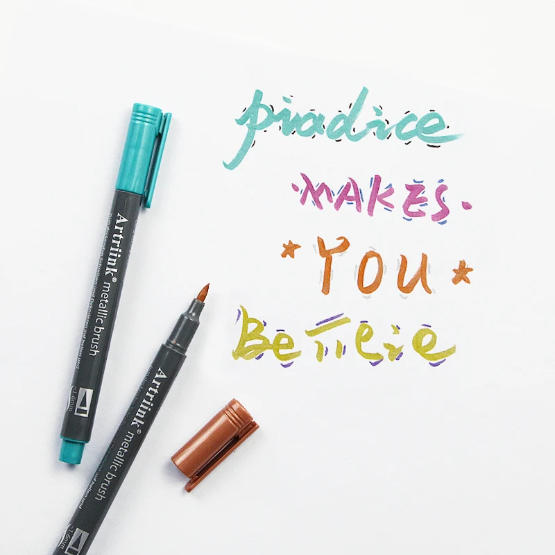 Hot Selling Metallic Fabric Pens 12 Colors Customizable