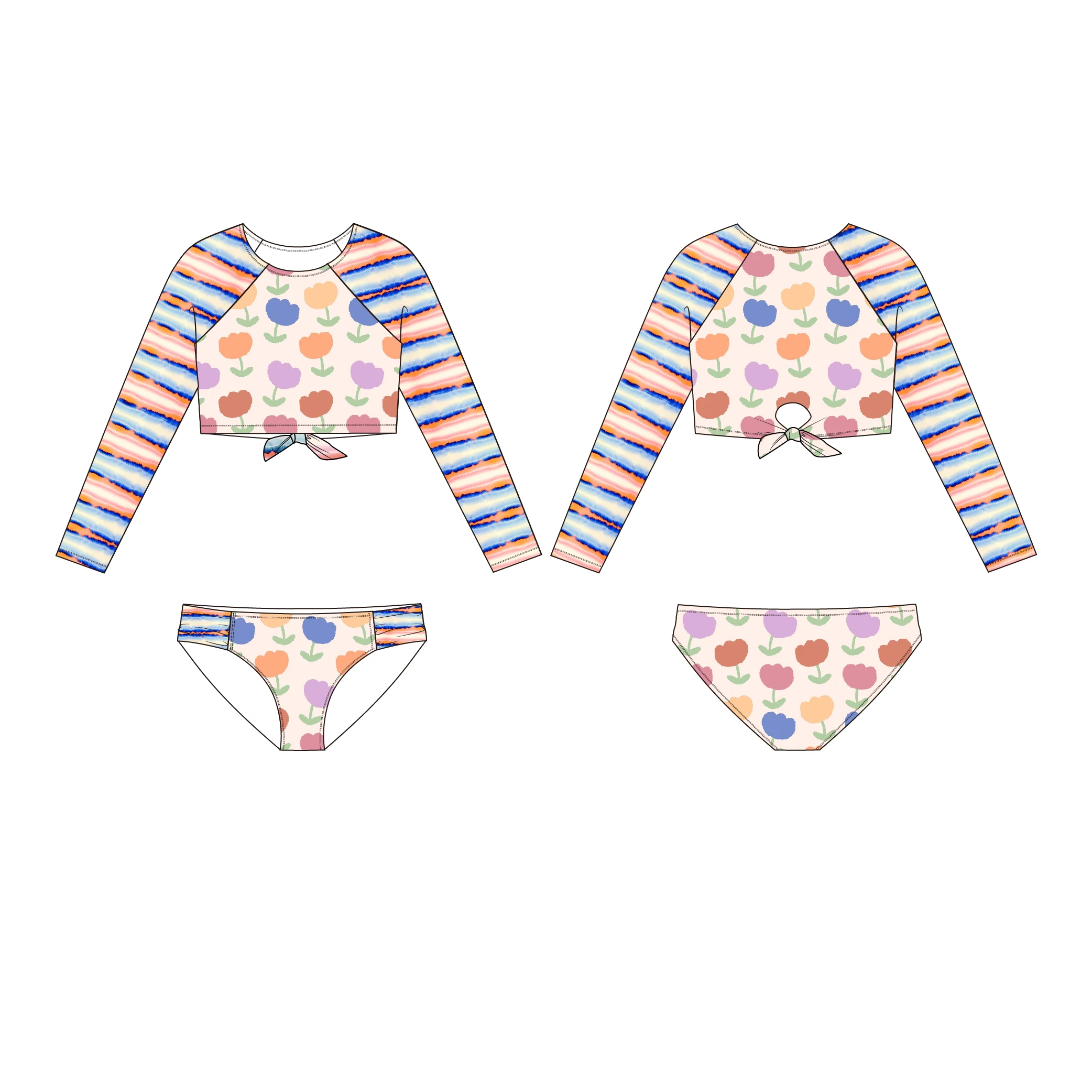 Лидер продаж детский купальный костюм купальник для маленьких девочек + повязка на голову с принтом пончиков от 0 до 2