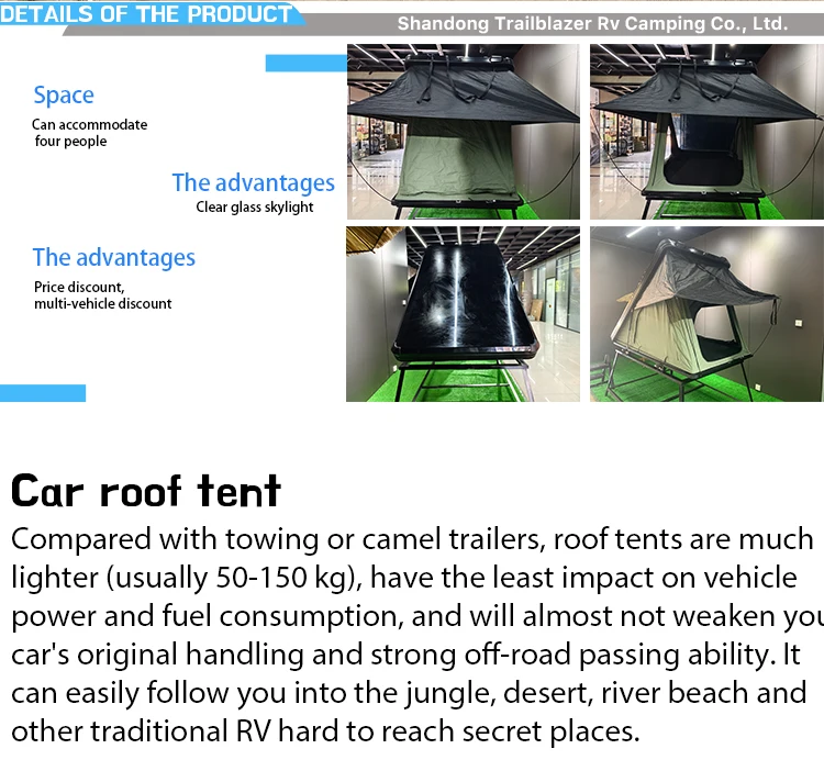 product customizable truck size pickup roof tents for travel trailers can sleep 2 people  rv camper motorhome829-7