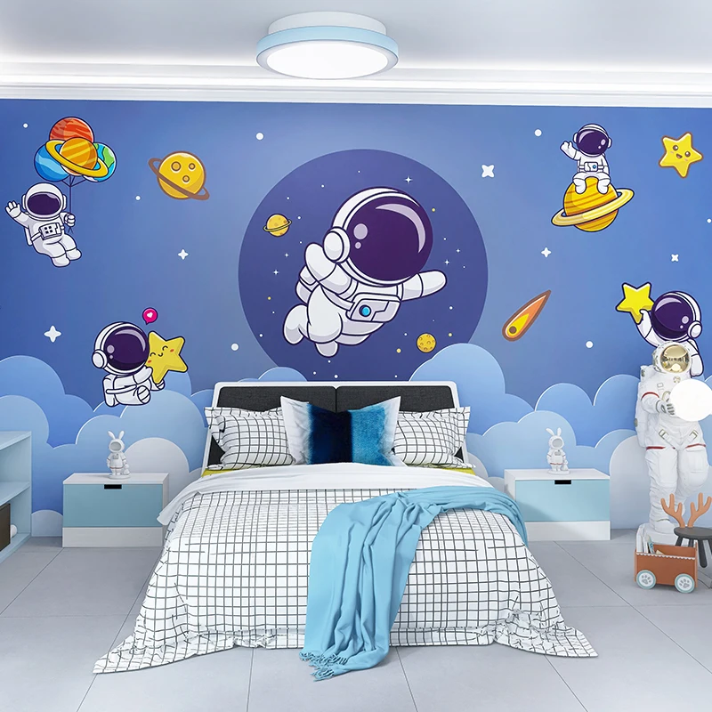 Adesivi Per Porte Astronauta Spaziale Adesivo Per Porta 3D Vinile Murale Corridoio Autoadesivo Rimovibile Carta Da Parati Decalcomania Porte Interne Camera Da Letto Soggiorno Arredamento Per La Casa
