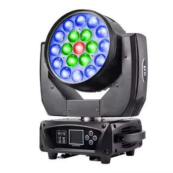 Disco 19x15W RGBW 4in1 LED Moving Head Zoom Beam Wash Stage Lighting Beam Led Moving Head Light