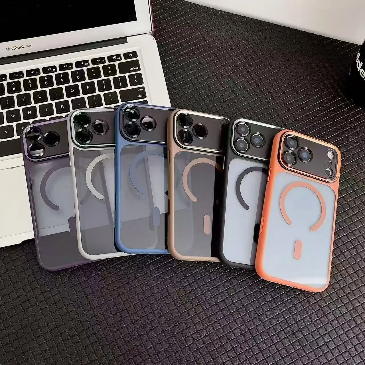 Translucent Phone Case Magnetic Shockproof for iPhone 17 Pro Max 15