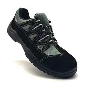 Labor Protection Suede Upper Steel Toe Comfortable Long Standing European Standard Anti-Smash Anti-Puncture Mesh Safety Shoes