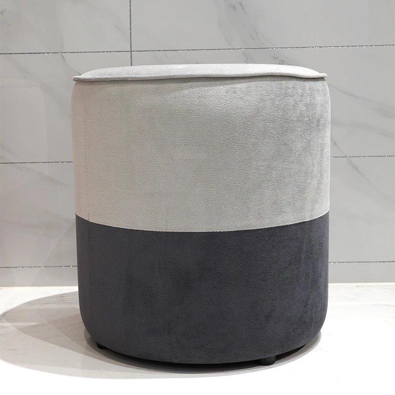 Velvet Stool Tufted Soft Ottoman Round Stool Pouffe Ottoman Tufted Footstool Foot Stool Seating
