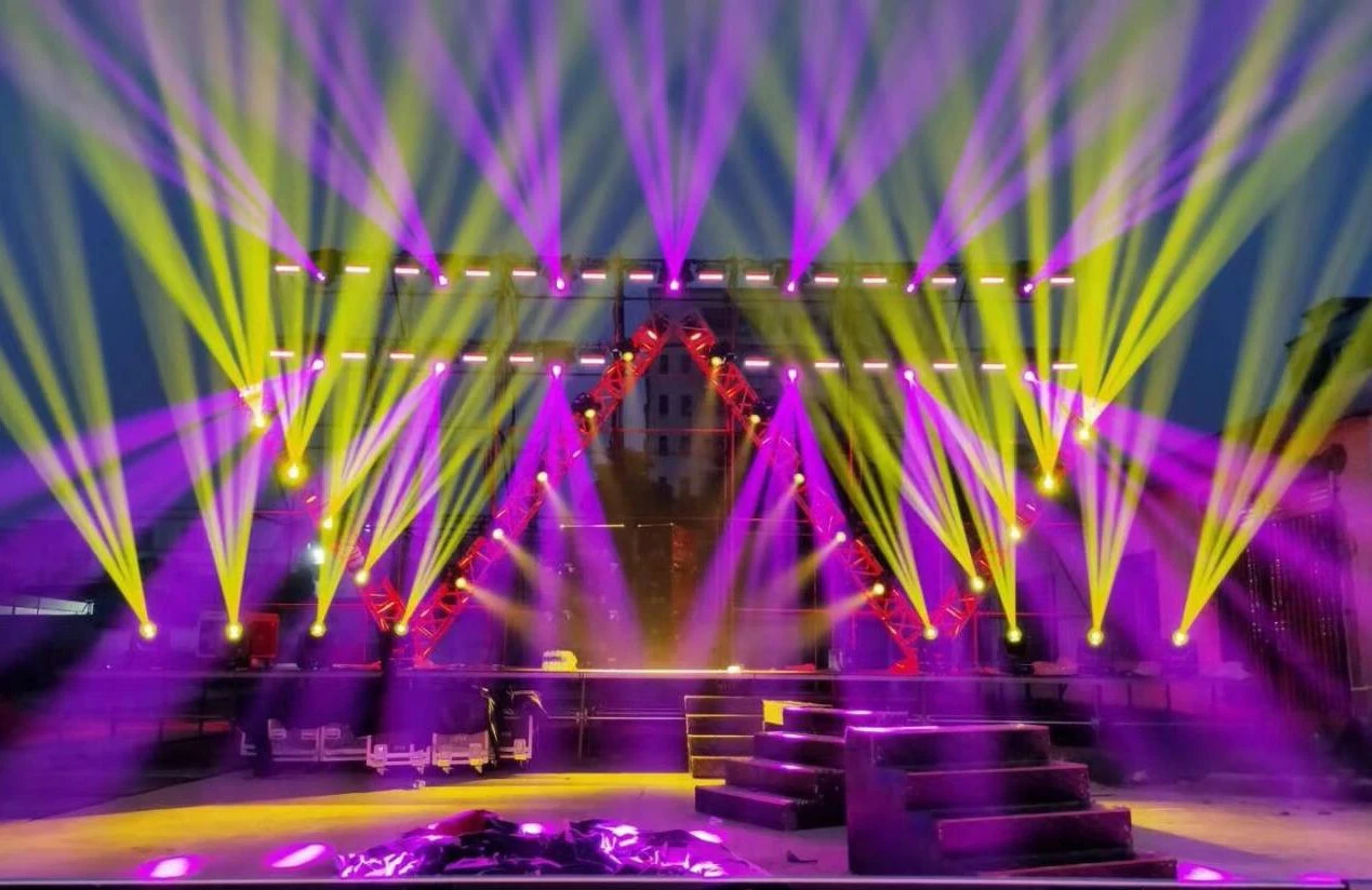 High quality indoor and outdoor stage decoration multicolored multi-mode stage beam lights
