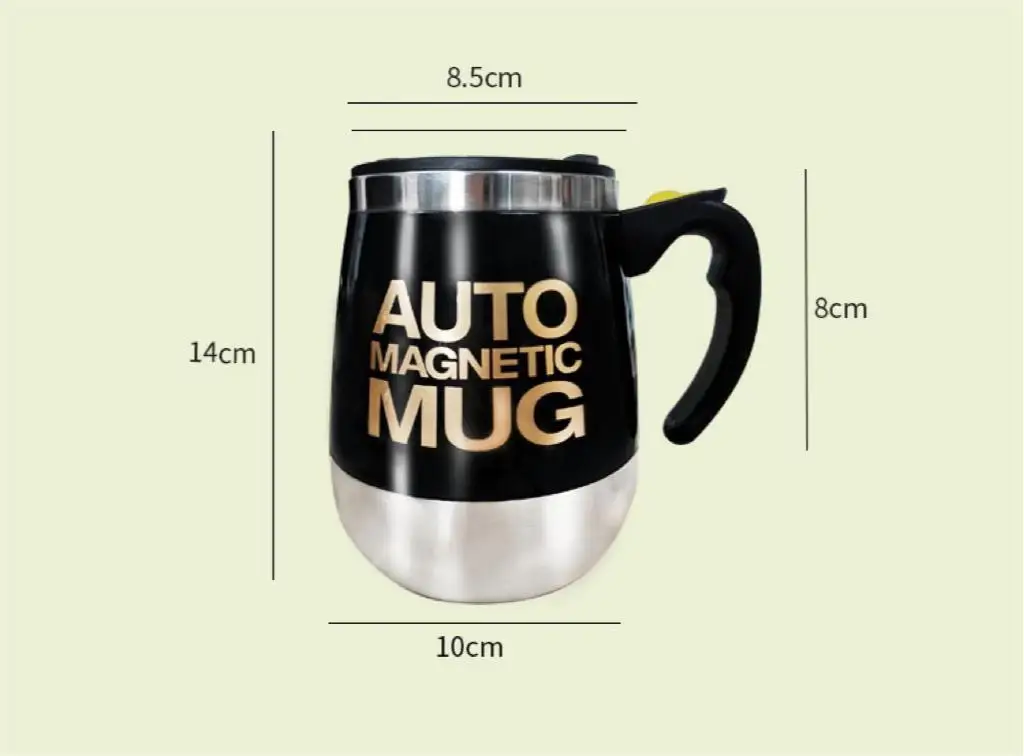 Travel Mixing Cup Auto Stainless Steel Cup Electric Magnetic Stirring ...