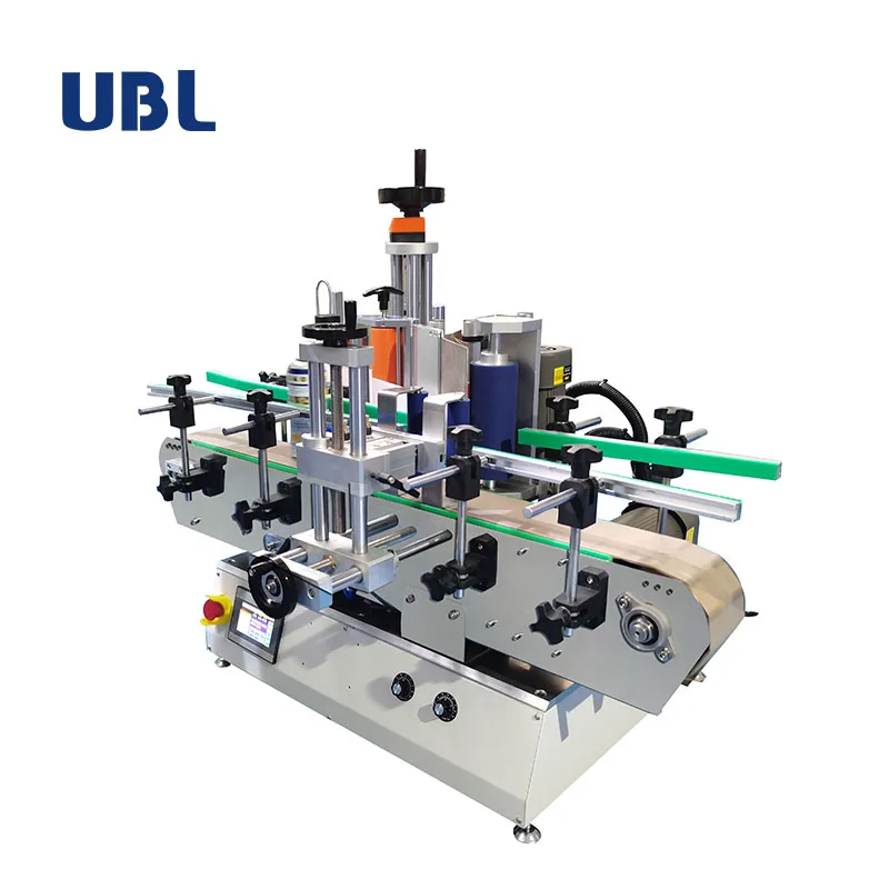 UBL Factory label Applicator Manual Sticker Small Jars Can Water Square Round Bottle Semi Automatic Labeling Machine