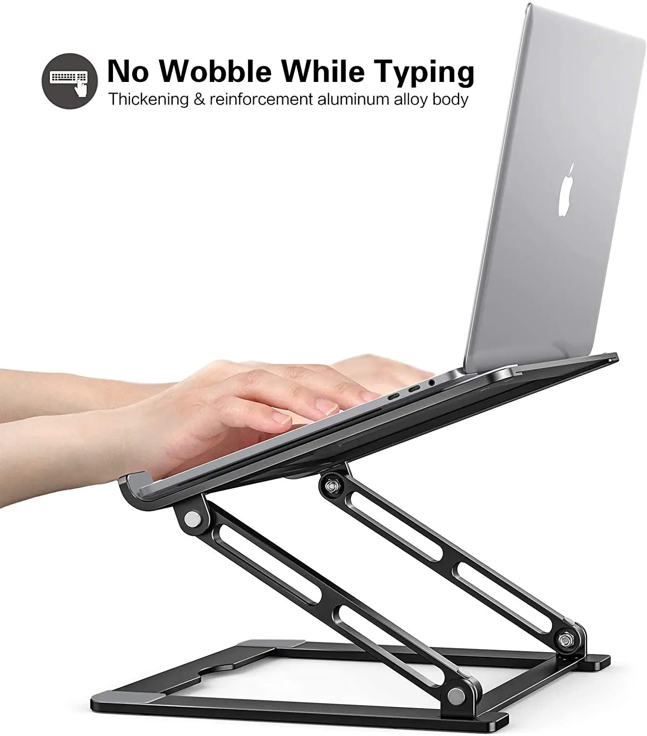 Ergonomic Height Adjustable Laptop Elevating Stand Portable Aluminum