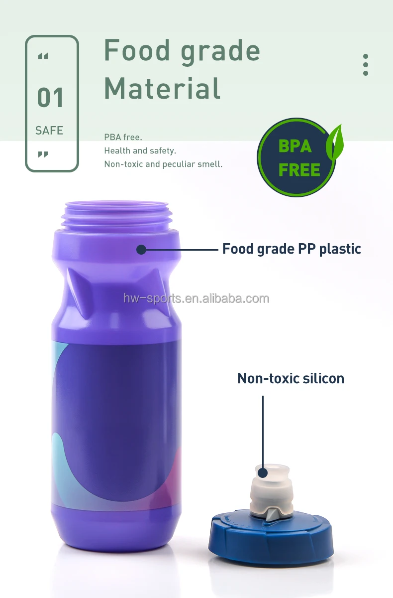 High Quality Reusable Bpa Free Squeeze Biking Hiking Cycling 610/710ml