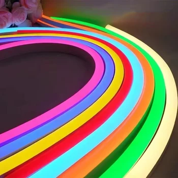 Factory Wholesale 5M/Roll luces de neon flexible 12v 6*12mm neon light strip for waterproof outdoor custom luces led Light Strip