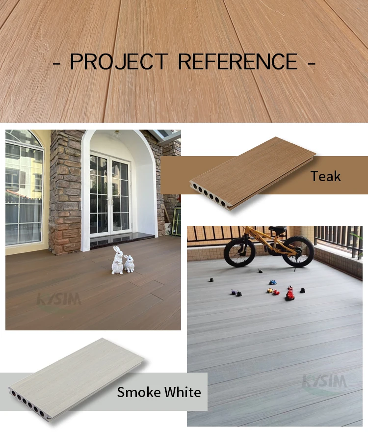 Weather Resistant Decking Board Long Lasting Wood Plastic Deck