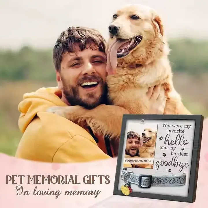 Dog Memorial Picture Frame Remembrance Gifts for Loss of Loved Pet