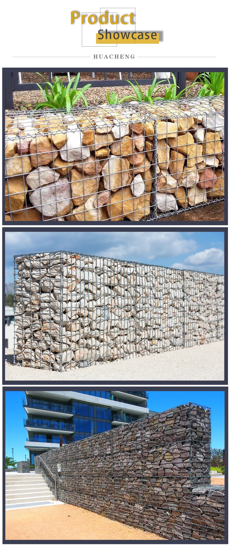 Best Selling Economical Gabion Mattress/galvanized+pvc Coated Gabion ...