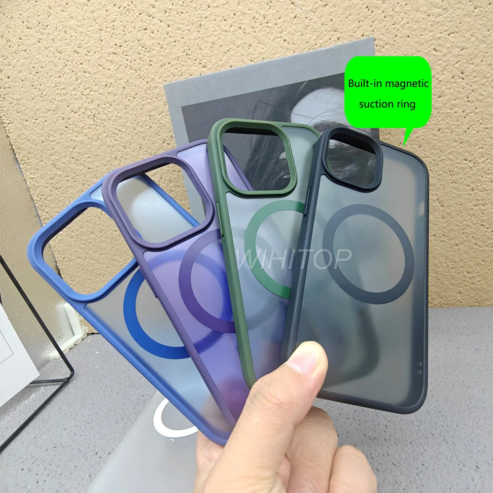 Новое поступление, оптовая продажа, прозрачный Магнитный Роскошный чехол для мобильного телефона iphone 15 14 13 12 11 x s23 Pro max de luj