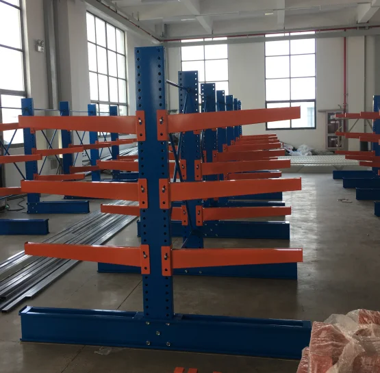 Adjustable Warehouse Industrial Cantilever Racks Power Coating Storage
