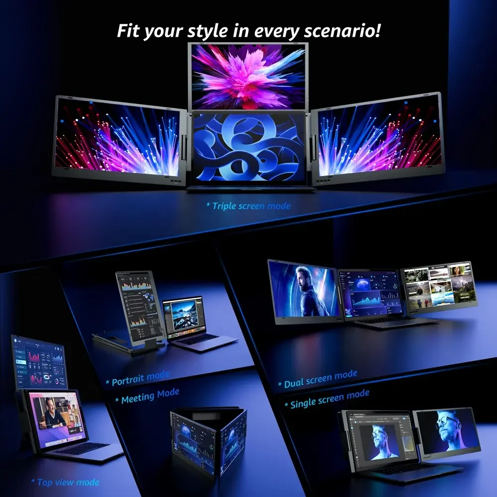 X90M Triple Monitor Extender - Dual Portable Monitor for Trading