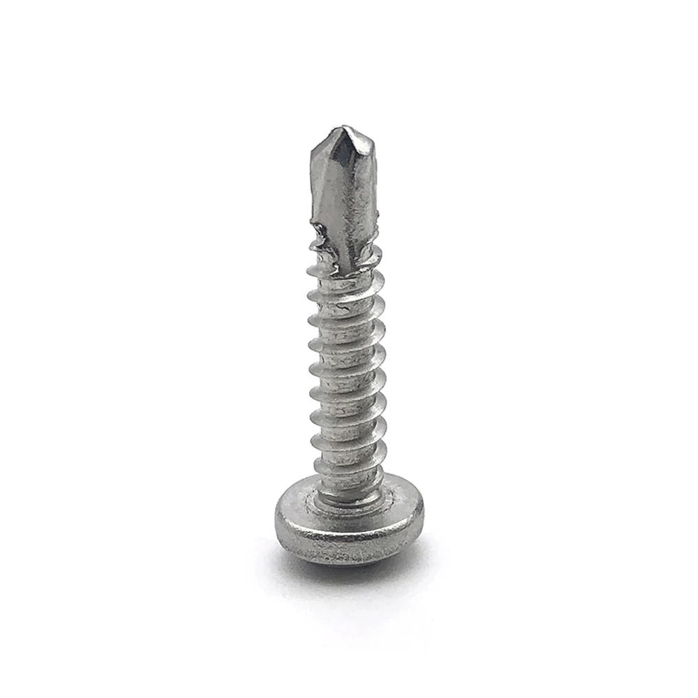 Tornillo de perforaci&oacute;n de acero inoxidable, fabricante de china, cabeza de sart&eacute;n 410, tornillo de autoperforaci&oacute;n para techo
