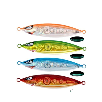 150/200/250g 3D Hollow Luminous Lead Bait Slow Jigging Metal Plate Artificial Lure Octopus Red Mackerel Cross-Border – Metal Jig – view 2