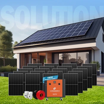 ZXD Three Phase Solar Hybrid Energy System Full Set 15Kw Household Complete Solar Power System for Home