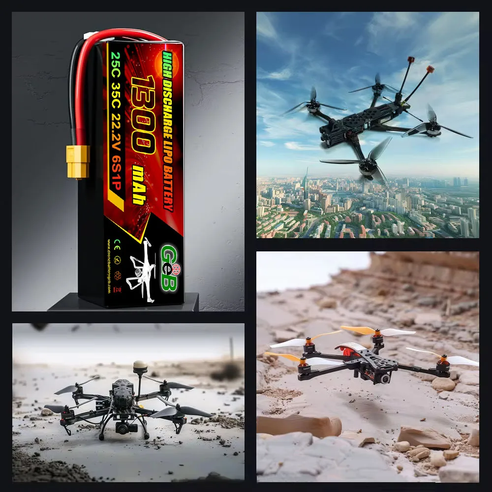 แบตเตอรี่ GEB 30C 100C XT90 RC 6S LiPo ปล่อยประจุสูง C เรตติ้ง 4500mah 6S 22.2V โดรนประสิทธิภาพสูง ของเล่น เฮลิคอปเตอร์