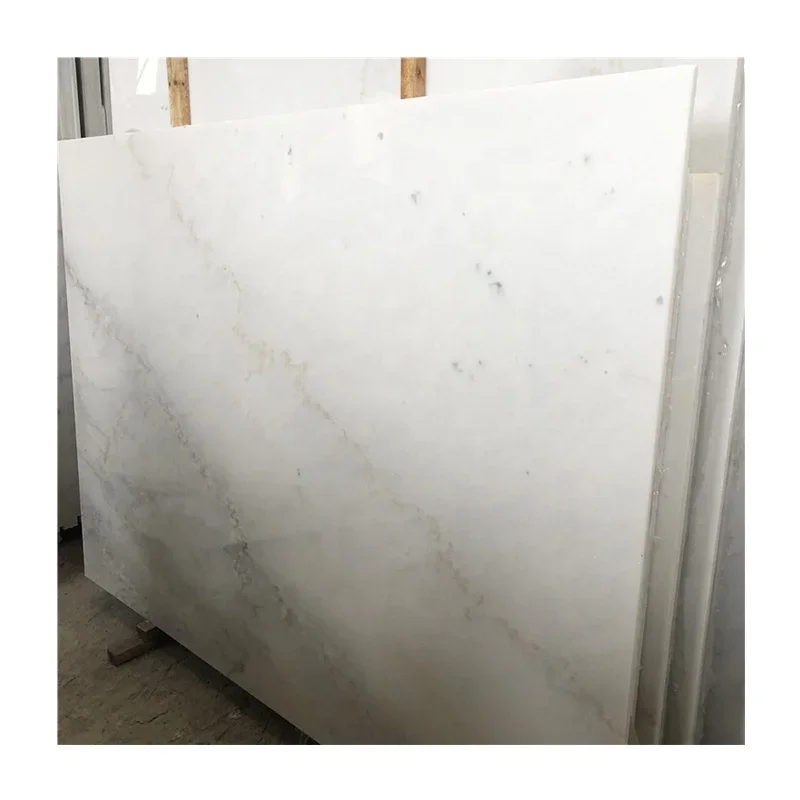 Ozdobne elementy do wnętrza domowego – naturalny kamień: tanie chińskie białe marmury z szarymi żyłkami – płyty i płytki