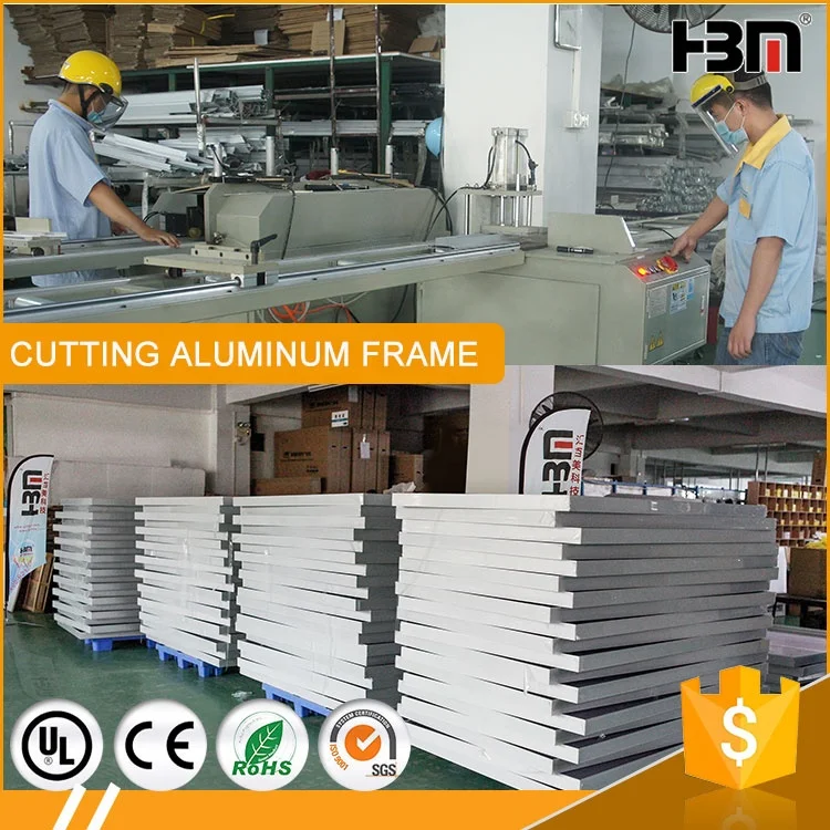 New Design Custom Size Black Anodized Single Side Lightbox Display Aluminum Profile Fabric Light Box SEG Frame