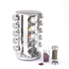 white Round rack with 20pcs jars