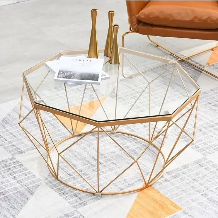 Tavolino da salotto quadrato con foro centrale tubi in alluminio vetro temperato da 8mm 80x80xh38 | Pezzani srl | : tavolini da salotto