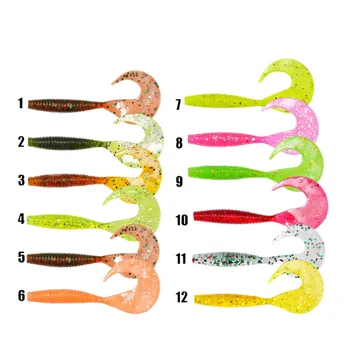 Cheery 7cm PVC Artificial Curly Long Tail Fish Shrimp Vibe Bait for Marlin Fishing in Rivers – Lure – view 5