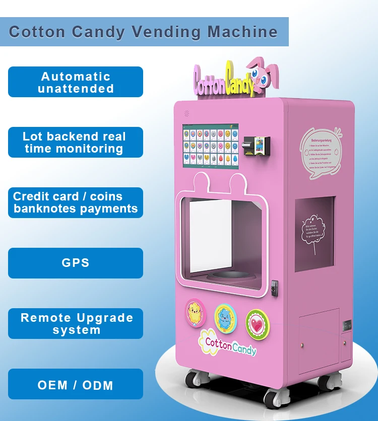 Automated Shopping Mall Amusement Park Uses Cotton Candy Vending