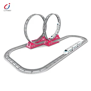 Chengji Toy Battery Operated Track Train Electric Technical Children Toys City Trail High Speed Train Track Toy