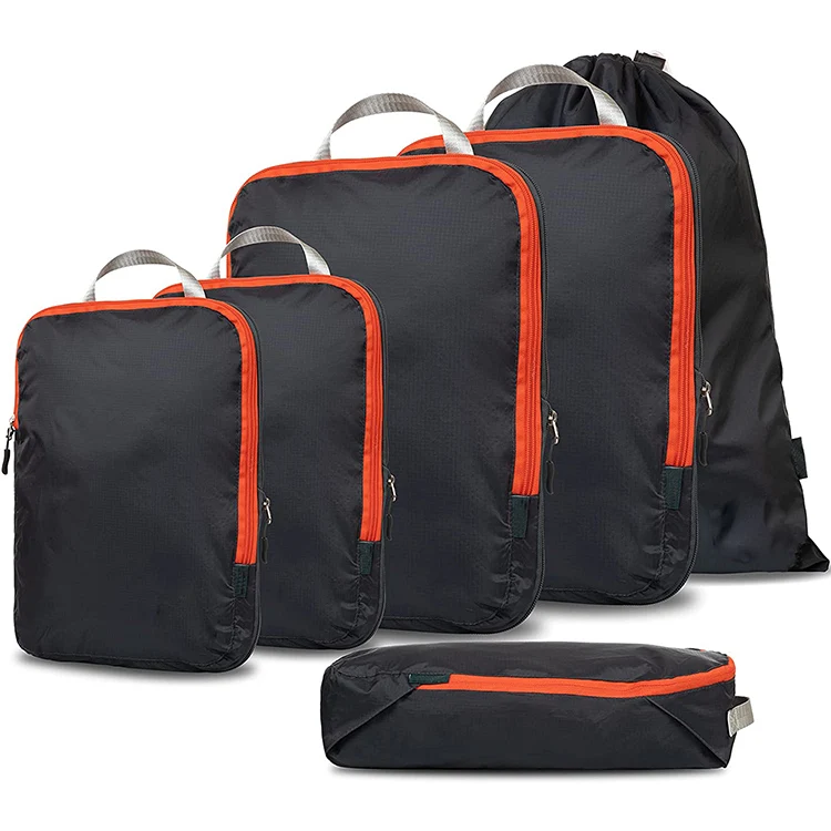 Traveling 6 Piece Packing Cube Set Waterproof Lightweight Clothes Storage Organizer Travel Bag Set
