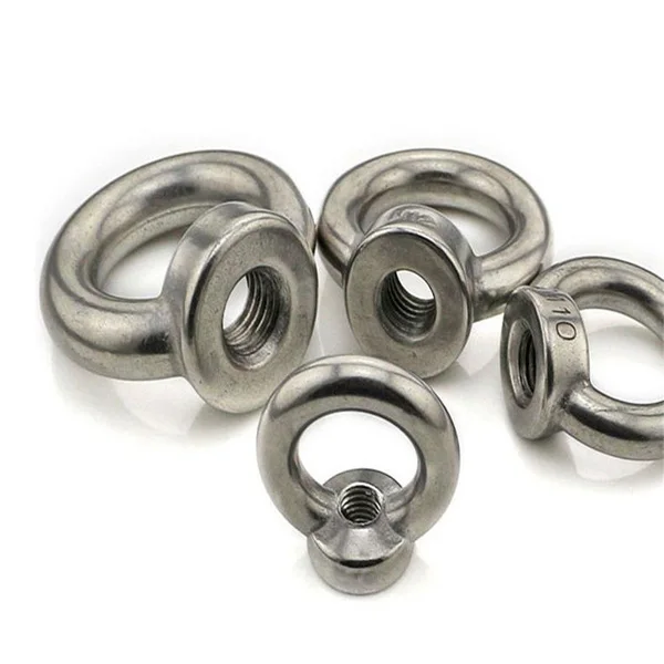 Rigging hardware din580 DIN582 Heavy Duty Lifting Eye coupling Nut M3-M24 Stainless Steel 304 316 Eye Nut Fastener Ring Eye Nut