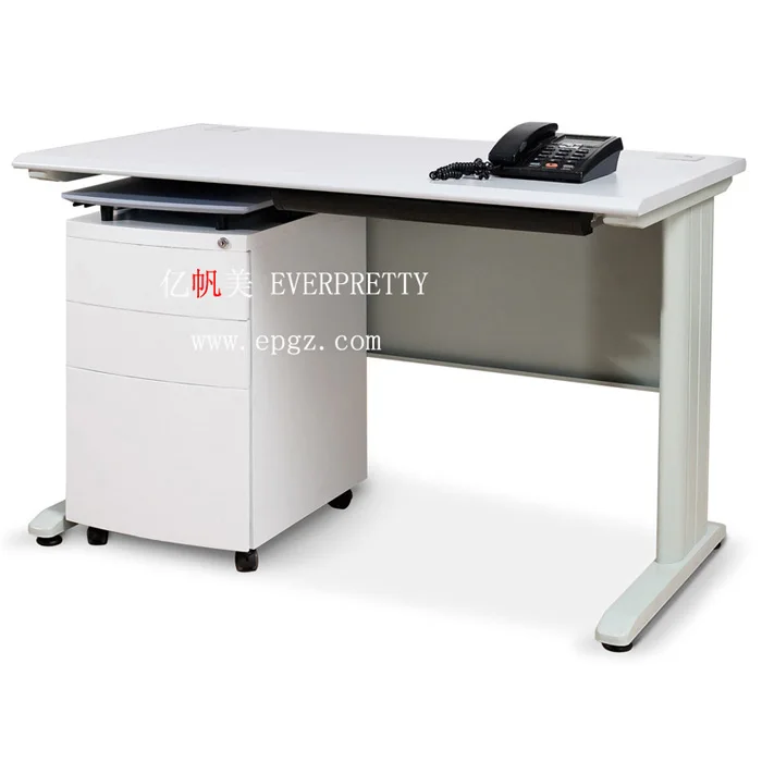 New Design Office Furniture Computer Table Wooden Workstation with CPU Holder and Wire Arrange Trunk
