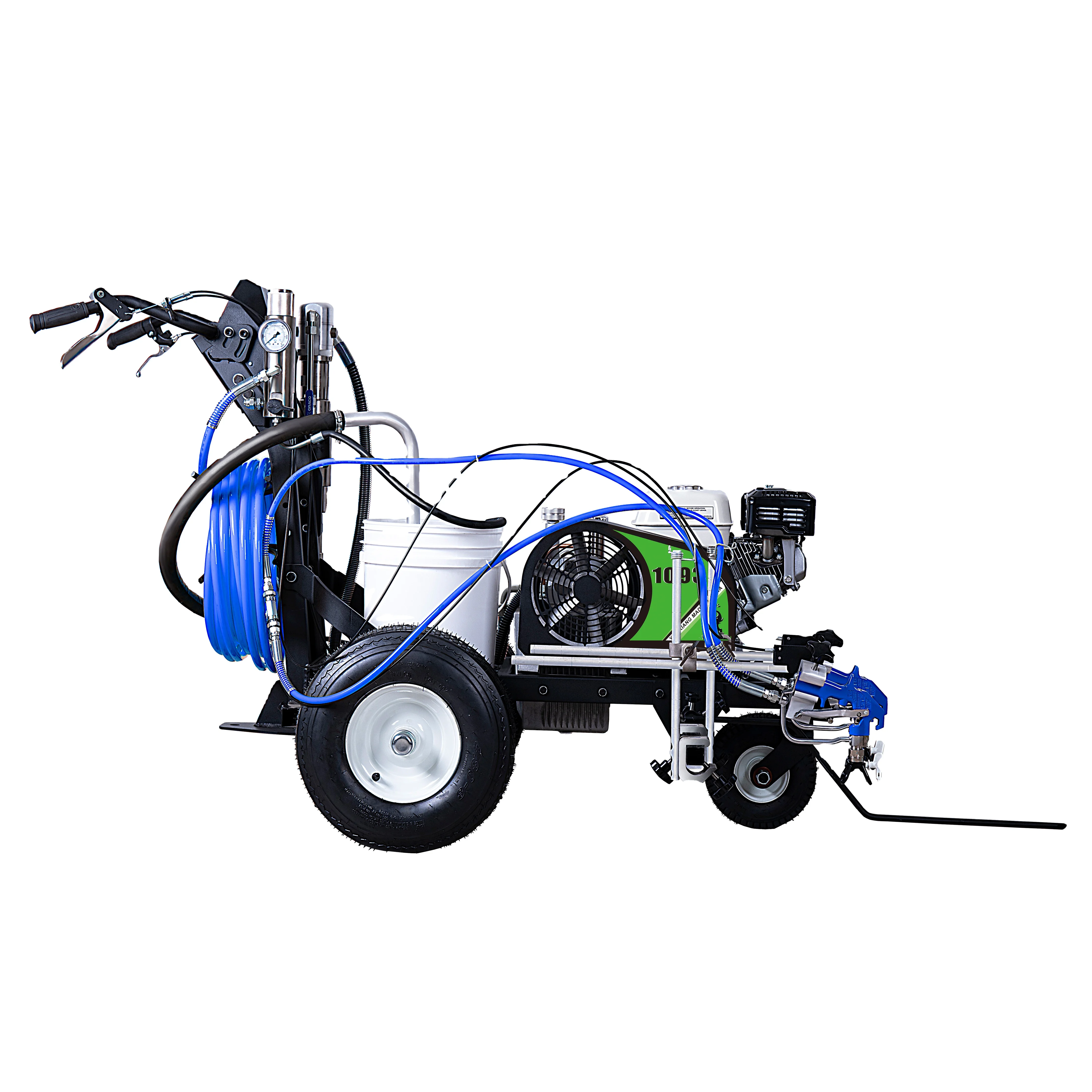G1093 Hot Selling Hydraulic Workhorse Airless Striper Road Line Marking Machine with Honda Engine 6.5HP 250Bar 150m/min