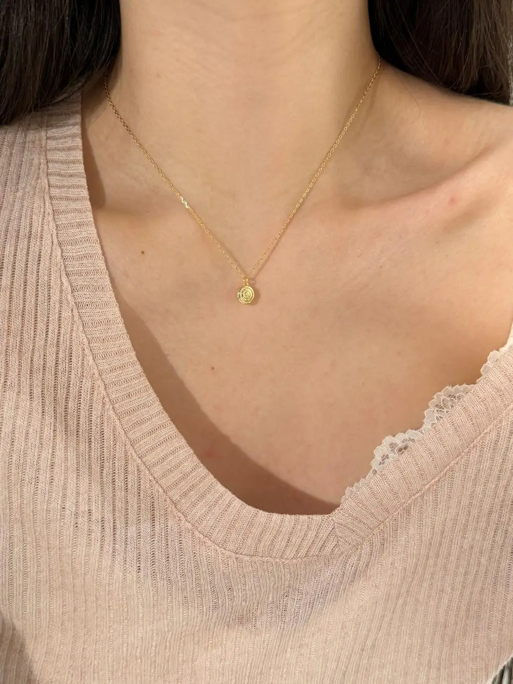 KAKODIY Colorfast 925 Sterling Silver Women's Beautiful 14K Gold Plated Pendant Jewelry Necklace for Girls detail 6