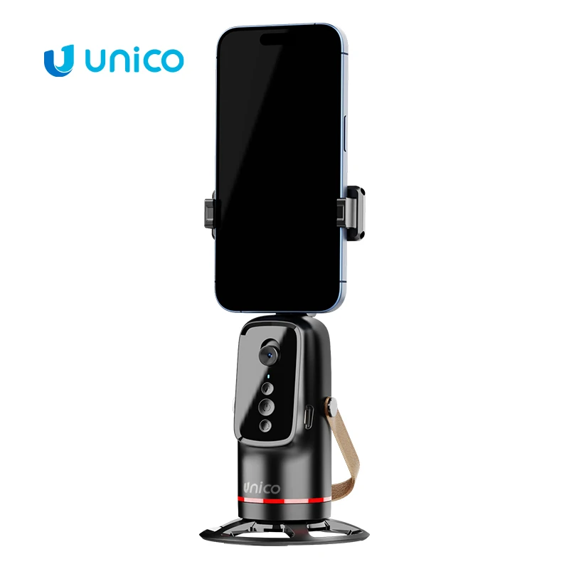 Unico BR6481 Smart Face Track Gimbal Ai 360 Tripod Stand With Track for Phone Auto Face Tracking Gesture Gimbal Camera Holder