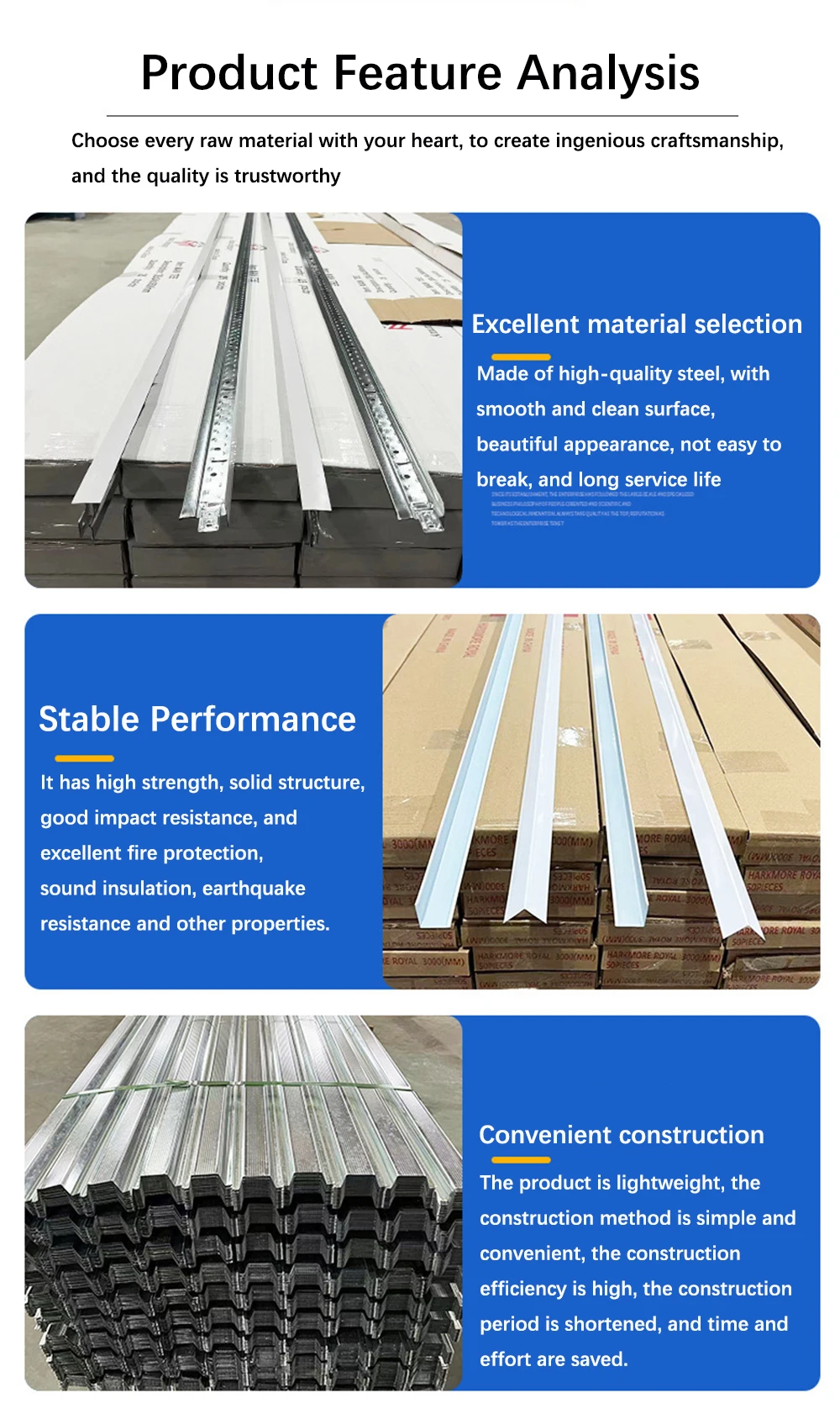 Steel C Channel Drywall Galvanized Profiles Factory Price Customized ...