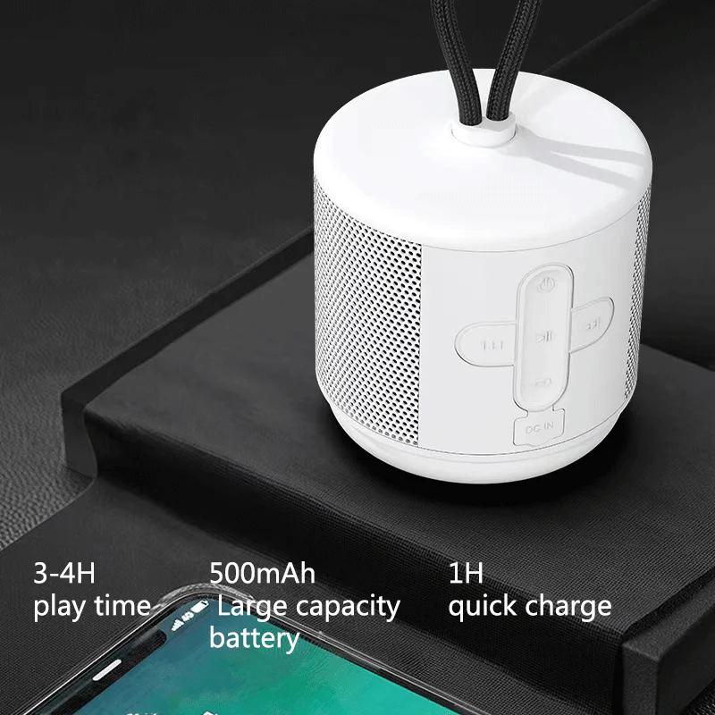 Беспроводной сабвуфер с объемным звуком водонепроницаемый портативный мини-динамик поддержкой tf-карты для