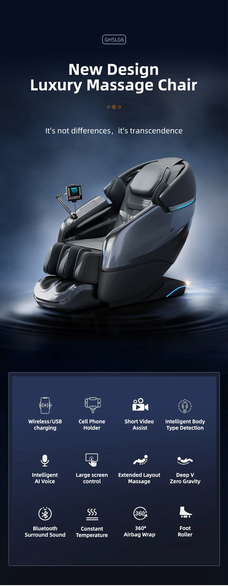 product massage chair xl big tall long 4d electrique fauteuil de massage professionnel pour pedicure 2024 for body-8