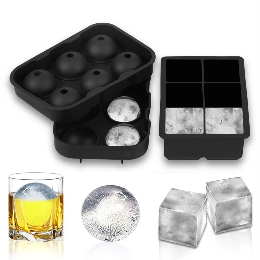 LessMo 3-Pack Ice Cube Trays, Ice Cubes Molds Silicone 20 Cavities