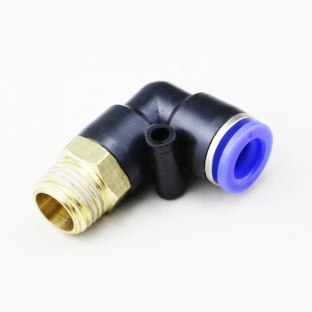 5-Piece Pneumatic Push-In Fitting Kit - 3/8" Tube OD X 1/2" NPT Male Elbow For Air Lines 3 thumbnail image