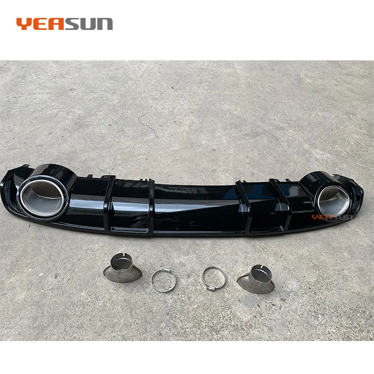 High Quality B9 RS4 Rear Diffuser ABT Style for Audi A4 Sline Body Kit 2016 2017 2018 2019
